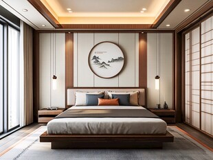 中式典雅卧室空间设计