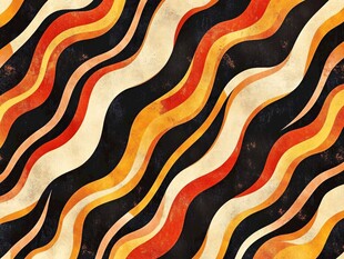 波浪条纹复古风图案