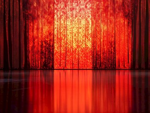 红色华丽舞台幕布场景