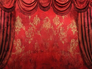 红色华丽幕布背景图案