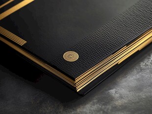 奢华黑金质感笔记本