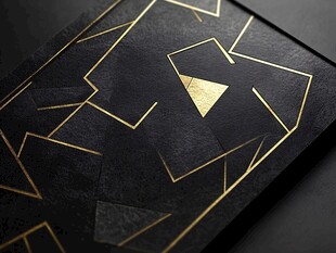黑金几何图案创意卡片设计