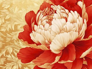 富贵牡丹花卉图案