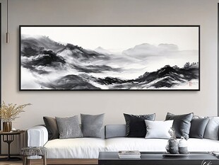 水墨山水客厅装饰画