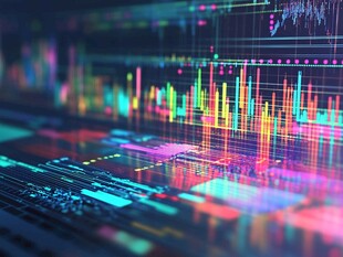 科技感金融数据可视化画面