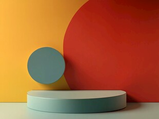 简约几何风产品展示台