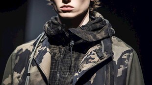 男士迷彩外套时尚穿搭展示