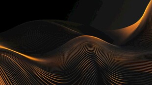 黑金波浪动感科技背景图
