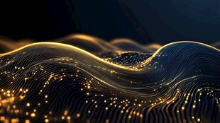科技感金色波浪动态背景