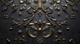 黑金奢华花纹装饰图案