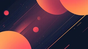 梦幻渐变圆形科技风背景