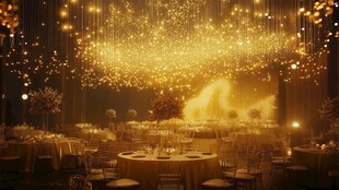 梦幻金色浪漫宴会场景