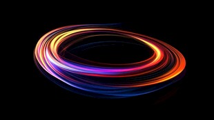 彩色光绘环形特效图案