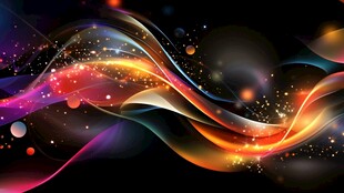 绚丽动感光波背景图