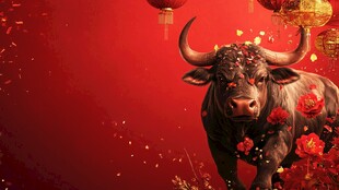 牛年喜庆背景图