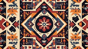 民族风几何图案装饰画