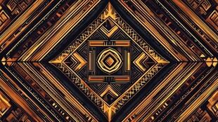 几何黑金立体图案背景