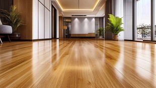 现代简约风客厅木地板空间