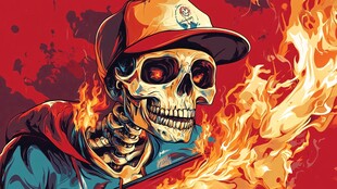 火焰骷髅潮人形象