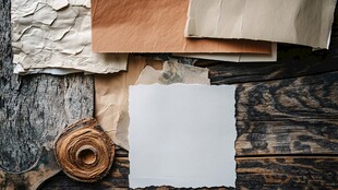 复古纸张与空白信纸组合