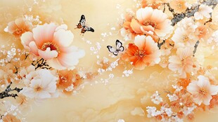 春日繁花蝶舞图