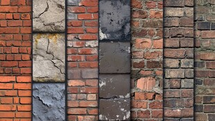 多样砖墙纹理素材展示