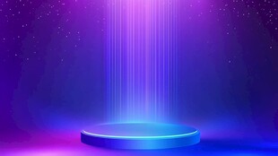 梦幻紫色舞台灯光展示台