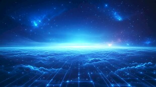 梦幻星空下的科技云海
