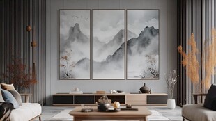 新中式客厅的山水意境之美