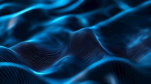 蓝色流动波纹抽象背景图