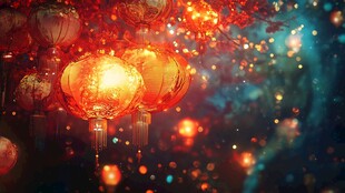 梦幻中式灯笼夜景