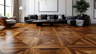 时尚客厅 精美拼花木地板