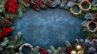 圣诞装饰边框背景图