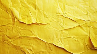 黄色褶皱纸张纹理背景