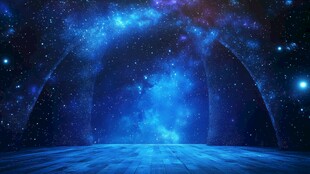 梦幻星空舞台背景