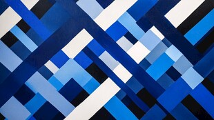 蓝调几何抽象图案