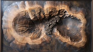 木雕艺术 独特树桩纹理造型