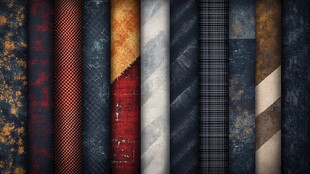 多样复古纹理布料展示