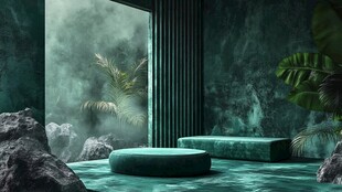 梦幻绿植室内水景空间