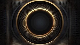 黑金质感圆形科技背景图