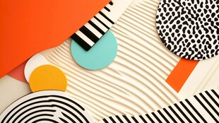 几何图案创意拼接背景图