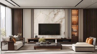现代简约风豪华客厅空间