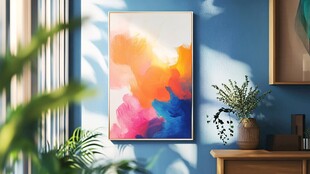 多彩抽象画点亮温馨角落