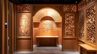 中式木雕玄关 尽显古典韵味