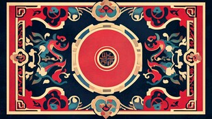 中式传统花纹地毯图案