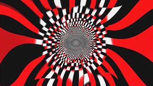 红黑酷炫放射状几何图案