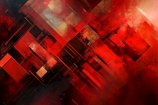 红色几何抽象艺术背景图