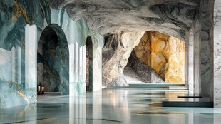 梦幻大理石洞穴室内空间