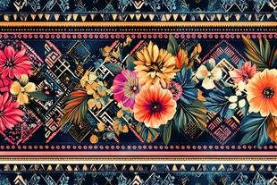 民族风花卉图案纹理
