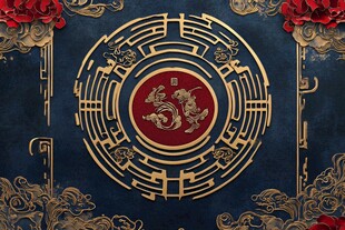 中式传统祥瑞图案背景图